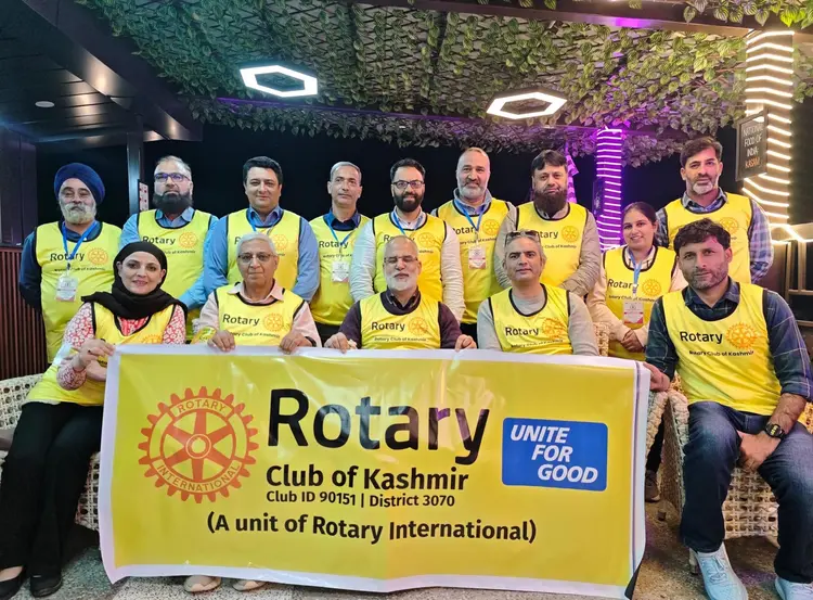 Rotary members in fellowship